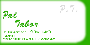 pal tabor business card